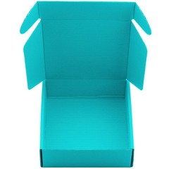 15 PCS Teal Recyclable Colored Corrugated Cardboard Shipping Boxes 6x6x2 Inch