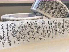 Mailed It Designer Black and White Floral© Small Business Packing Tape – Pr