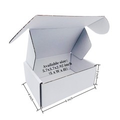 10 PCS 6x4x3 Inch Small White Corrugated Mailers Boxes Packaging Shipping