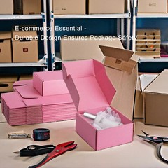 Pink/Black Shipping Boxes 25 Pack Small Cardboard Corrugated Mailer Boxes