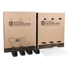 Universal Moving Box with Cushioning, Fits TVs up to 65″, 2 Count