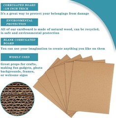 50 Pack Brown Corrugated Cardboard Sheets Flat Cardboard Sheets Cardboard