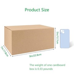 9x7x5 Corrugated Box, Small 12/24-Pack | Shipping, Packaging, Handling, Storage