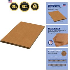24″ x 12″ 50-Pack – Large Card Board Sheets for Packaging, Layer Separation, …