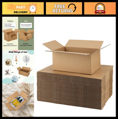 10x6x4 Shipping Boxes – 25 Pack Corrugated Cardboard for Small Business Packing