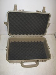 Tan FDE Hand Carry Hard Lockable Case 23x16x8 Tools Equipment Molded Plastic
