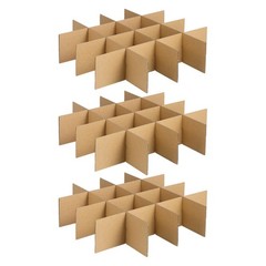 18Pcs Khaki Corrugate Box Insert Dividers for Wine Glass Packing and Dish Moving