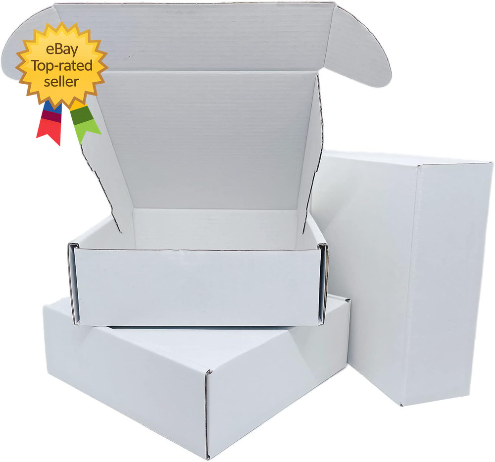 Small White Box 6 X 6 X 2 Inch 50 Pack Recyclable Corrugated Gift Mailers Storag