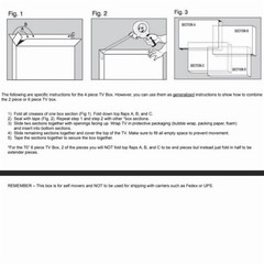 TV Moving Box 56-70 Inch TVs Double Wall Protective Packaging Corrugated Sleeves