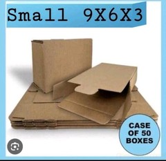 50 Count SMALL 9x6x3 Corrugated-Tapeless Boxes! Shipping, Storage, Moving Etc.
