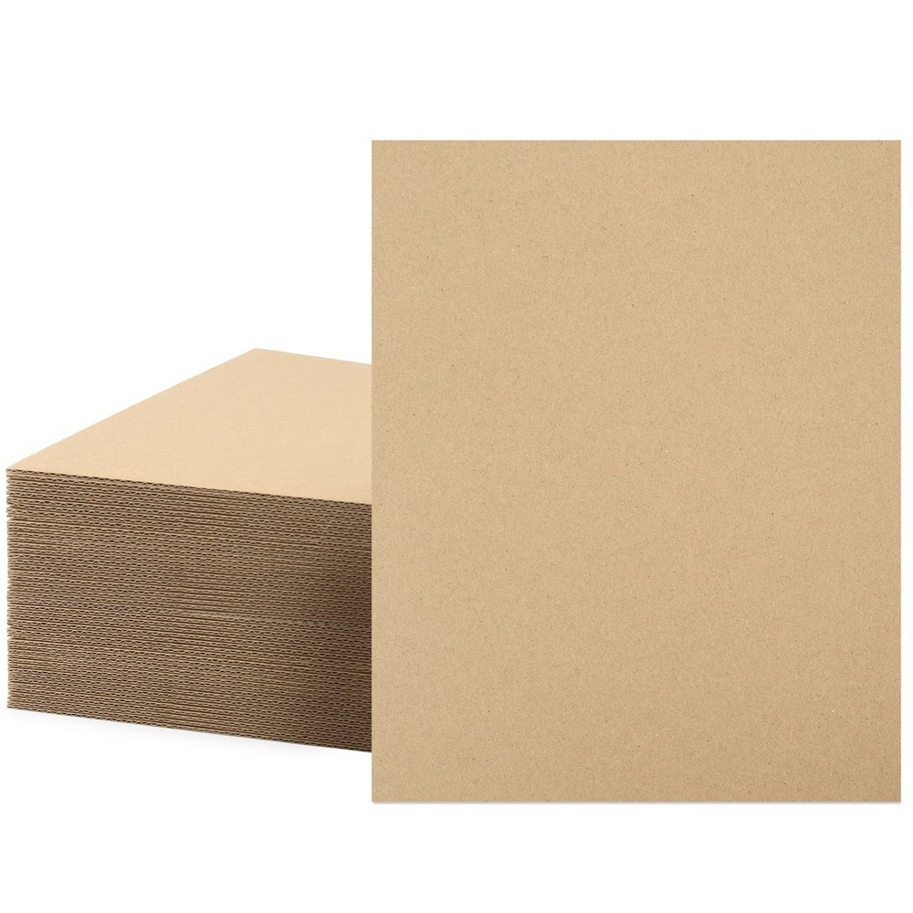 50 PCS Corrugated Cardboard Sheets 8×10 Inch Flat Card Board Inserts DIY