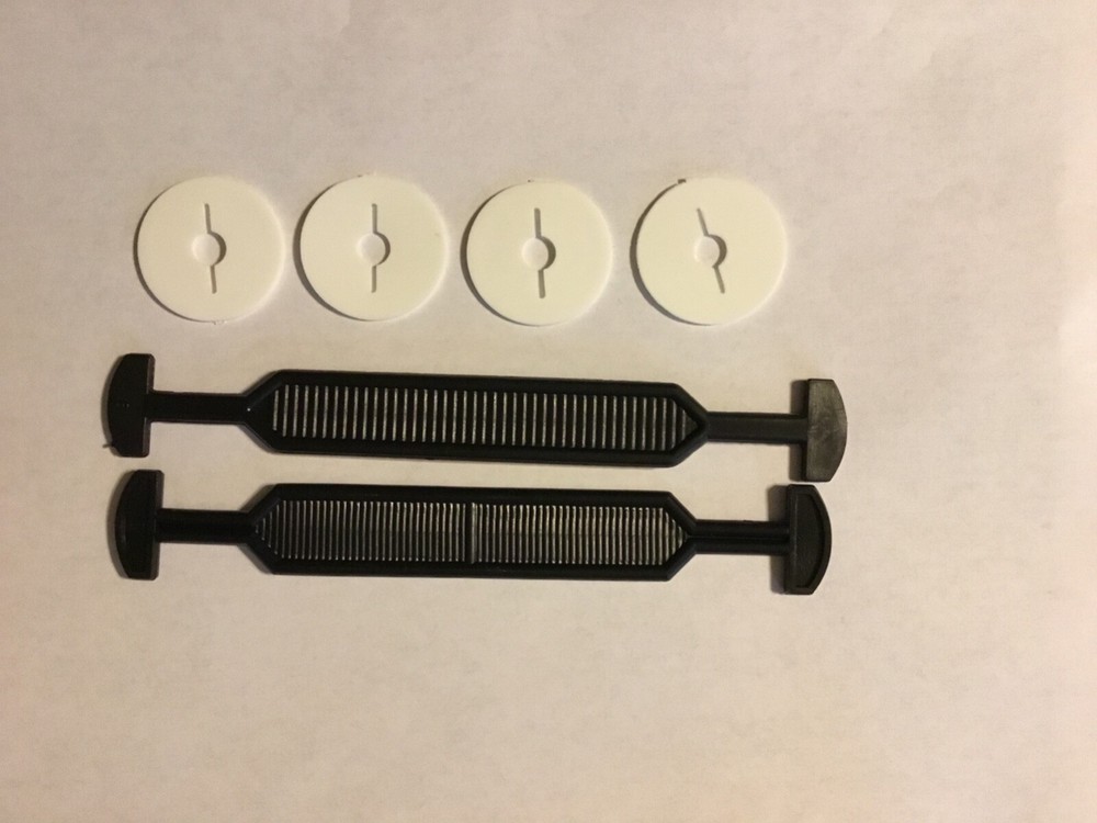 (100) – 6.5″ Heavy-Duty Handle Black Plastic handle for box/white washer discs. 