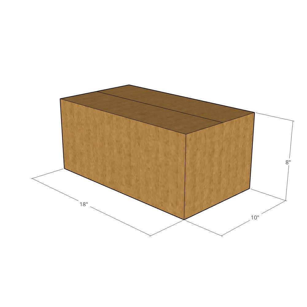 18x10x8 Corrugated Shipping Boxes 32 ECT Single-Wall, 100/Pack