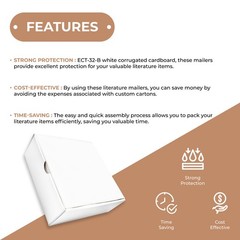 12 x 12 x 2″ White Literature Mailers ECT-32B 50/Case