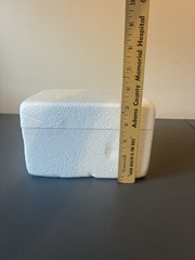 ProPak EMPTY Styrofoam Insulated Cooler with Cover 8 x 6.5 x 5