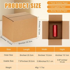 Essential 72 Pack 8x6x6 Inch Craft Boxes – Sturdy Cardboard for Gifts & Mailing