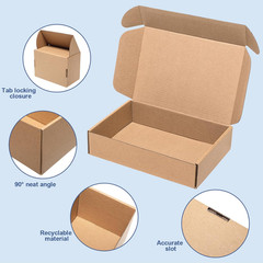 Shipping Boxes 7x5x2″ 25 Pack – Brown Corrugated Cardboard Box Mailing for Small