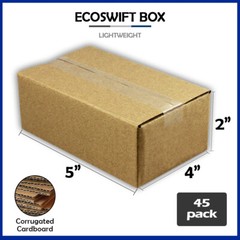 45 5x4x2 “EcoSwift” Brand Cardboard Box Packing Mailing Shipping Corrugated