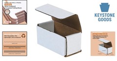 50 Pack White Corrugated Mailing Boxes 4x2x2