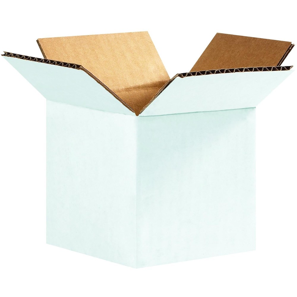 AVIDITI White Shipping Boxes 4″L x 4″W x 4″H (25 Pack) Small Mailing Box for …