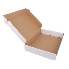 30 Pack 11×8.75×2 Inch Corrugated Box Mailers- White Cardboard Shipping Box C…