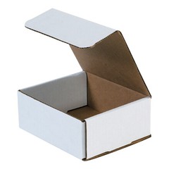 6 3/16×5 3/8×2 1/2″ White Corrugated Mailing/Shipping Boxes – 50-Case, Compact