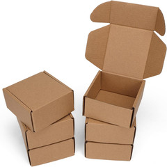 9X6X2 Inch Shipping Boxes Set of 6 Brown, Inner Size 8.6X5.6X1.6 Inch Cardboard