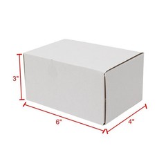 100 – WHITE CORRUGATED MAILERS 6x4x3 Shipping Packing Boxes Mailers
