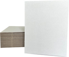 50 Packs 8×10 Inch Cardboard Sheets, Durable White Corrugated Cardboard Divider