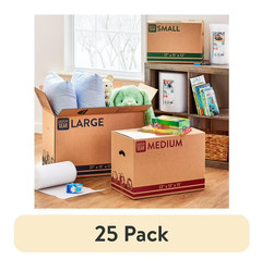 SALE 25 Pack Pen+Gear Medium Moving Boxes 22x13x15 Kraft Shipping Box, NO FEE