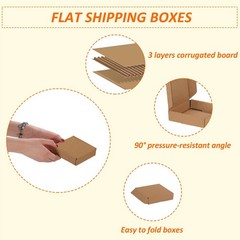 Brown 4x4x1 In Corrugated Cardboard Literature Mailer Shipping Boxes 100 Pk