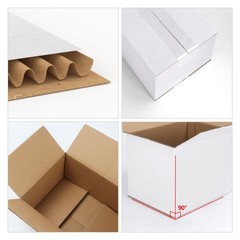 25 Packs Small Shipping Boxes 8x6x2 Inches, White Corrugated Cardboard Box fo…
