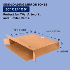 Eco-Friendly 10-Pack Mirror Boxes 30″L x 5″W x 24″H – Safe for Moving & Shipping