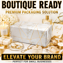 9x6x3 Marble Designer Shipping Boxes 32 ECT Corrugated Gift Mailer Boxes