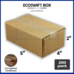 200 5x4x2 EcoSwift Cardboard Packing Moving Shipping Boxes Corrugated Box Carton