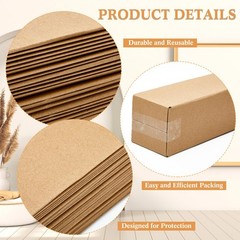 Qilery 10 Pcs 6 x 6 x 48 Inch Golf Club Shipping Boxes 6 x 6 x 48 Inch, brown