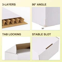 8x6x4 Shipping Boxes 30 Pack White Small Cardboard Packing Boxes Mailing