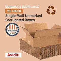 Brand New Shipping Boxes, 12x9x4, Kraft, 25-pack