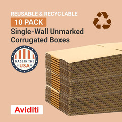 BOX USA Side Loading Shipping Boxes Large 30″L X 5″W X 24″H 10-Pack – Corrugated