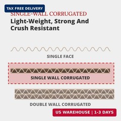 Partners Brand 6x4x2 Corrugated Cardboard Boxes, 6″L x 4″W x 2″H, Pack of 50| Sh