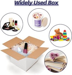 Shipping Boxes 7X7X6 Set of 40, White Corrugated Cardboard Box for Mailing Bu…
