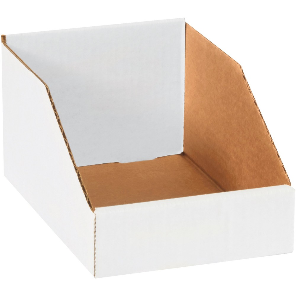 Partners Brand PBINBIN69 Open Bin Boxes, 6 x 9 x 4 1/2, Oyster White (Pack of 25