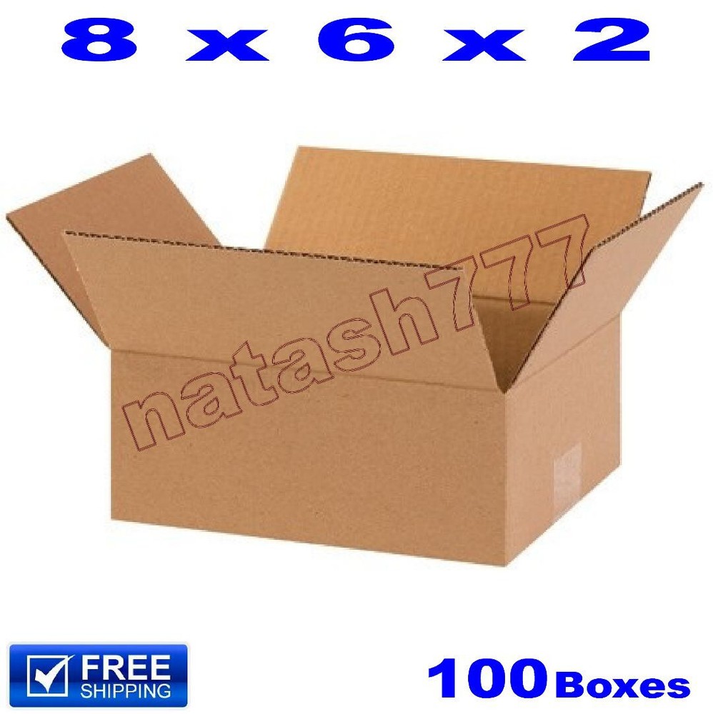 100 – 8x6x2 Cardboard Boxes 32ECT Mailing Packing Shipping Corrugated Carton