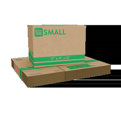 (10 Pack) Small Moving Boxes, 17 In. L X 11 In. W X 12 In. H, Kraft