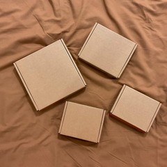7x7x1 inch Small Shipping Boxes 50 Pack, Brown Kraft Corrugated Cardboard Mailer