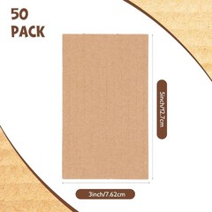 50 Pack Flat Corrugated Cardboard Sheets for Packaging & DIY Projects
