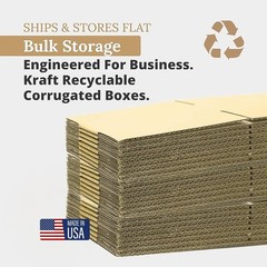 Bulk Set of 25 Heavy-Duty Corrugated Cardboard Boxes Shipping Storage Moving New