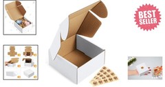 50-Pack 4x4x2″ Corrugated Box Mailers for Secure Shipping and Personalization