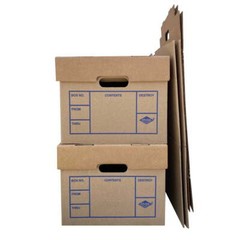 File Moving Boxes, 200# Strength, Single Wall,1 Pack, 15 x 12 x 10 in, 4 Count