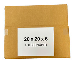 20″ x 20″ x 6″ CARDBOARD BOX – 200 lb – SINGLE BOX